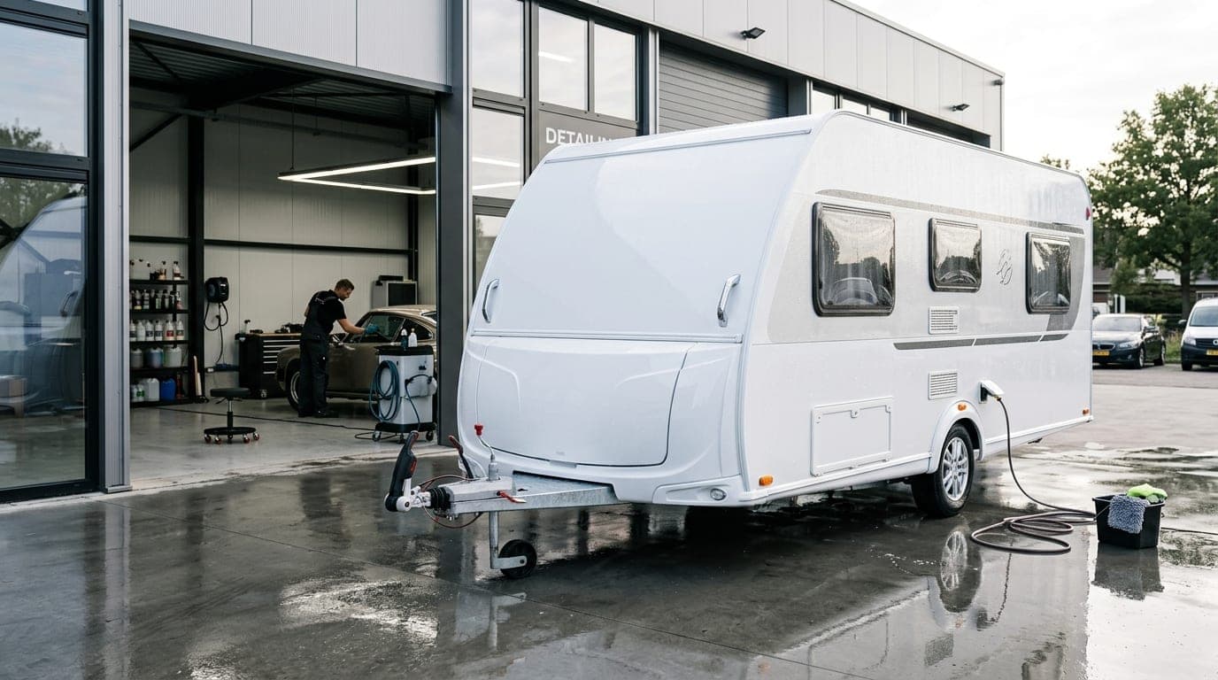 Camper of caravan poetsen bij Carisma Detailing Groningen