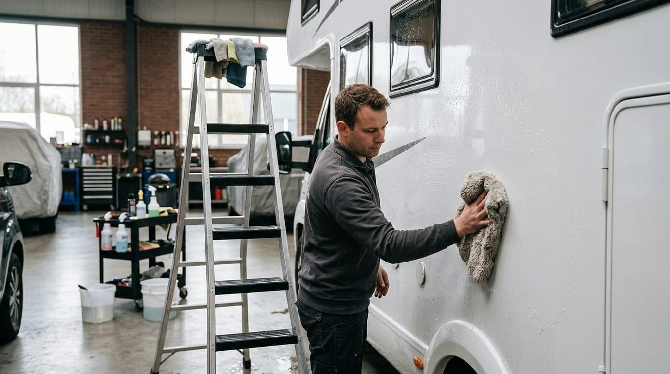 Camper of caravan wassen bij Carisma Detailing Groningen