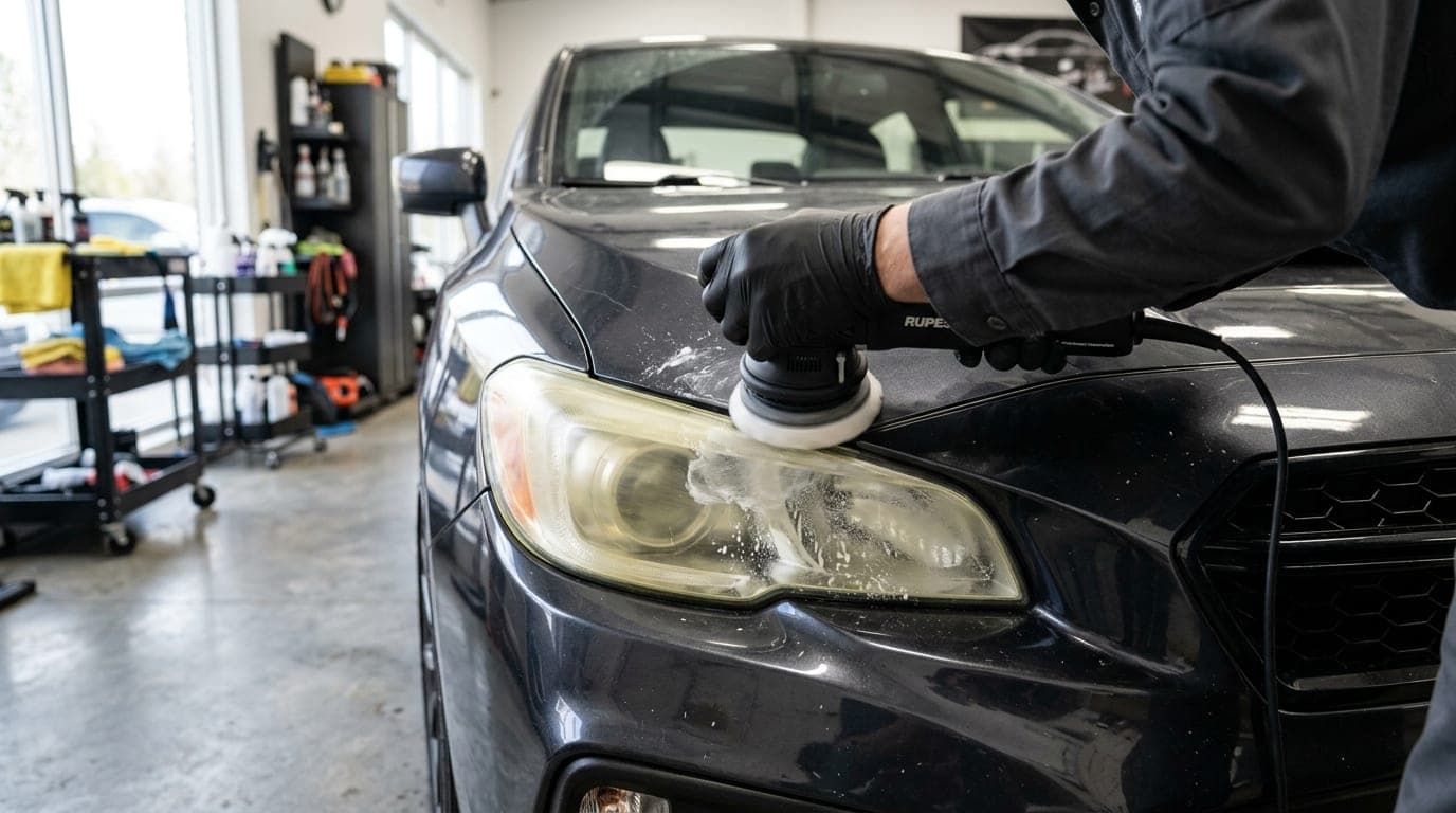 Koplamprestauratie bij Carisma Detailing in Groningen